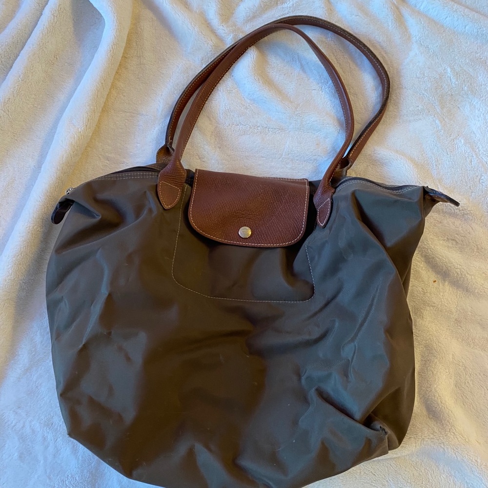 Army Green Longchamp Tote